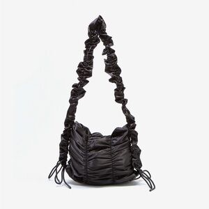 Damson Madder Ruched Satin Bag